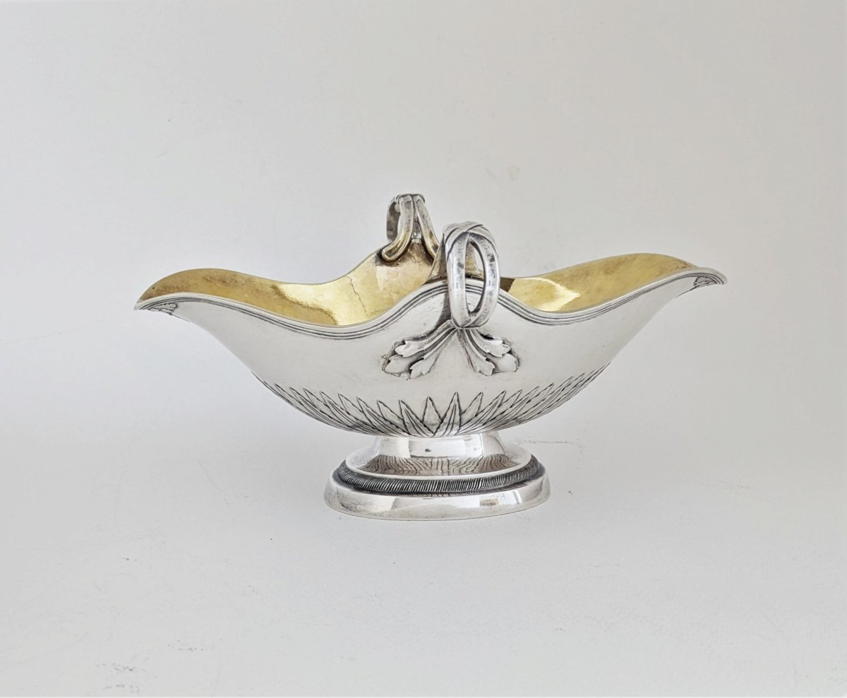 Sterling And Gilt Silver Sauce Boat By Alberti, Strasbourg, 1789 
