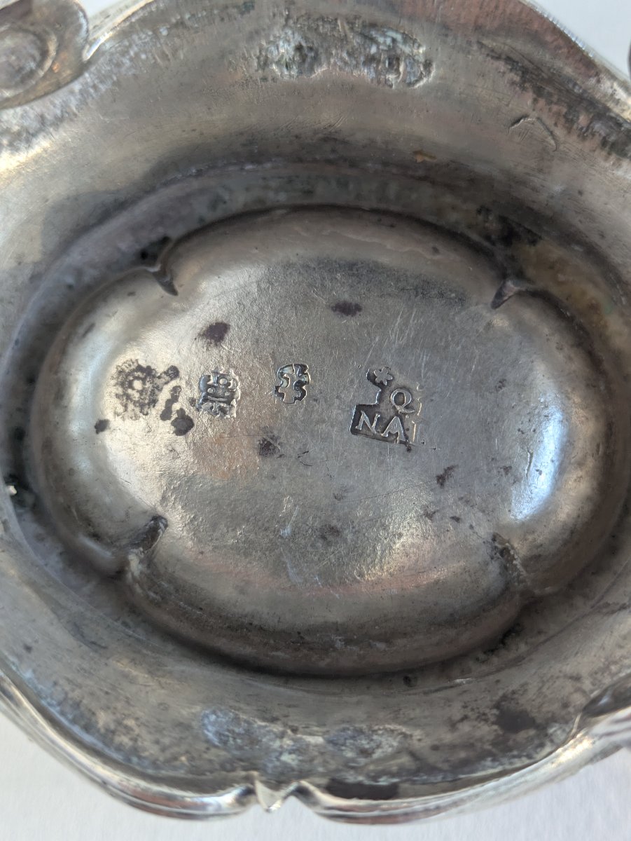 Narbonne  : paire de salières en argent par Jean-Louis Lespinier, 1751-1752-photo-3
