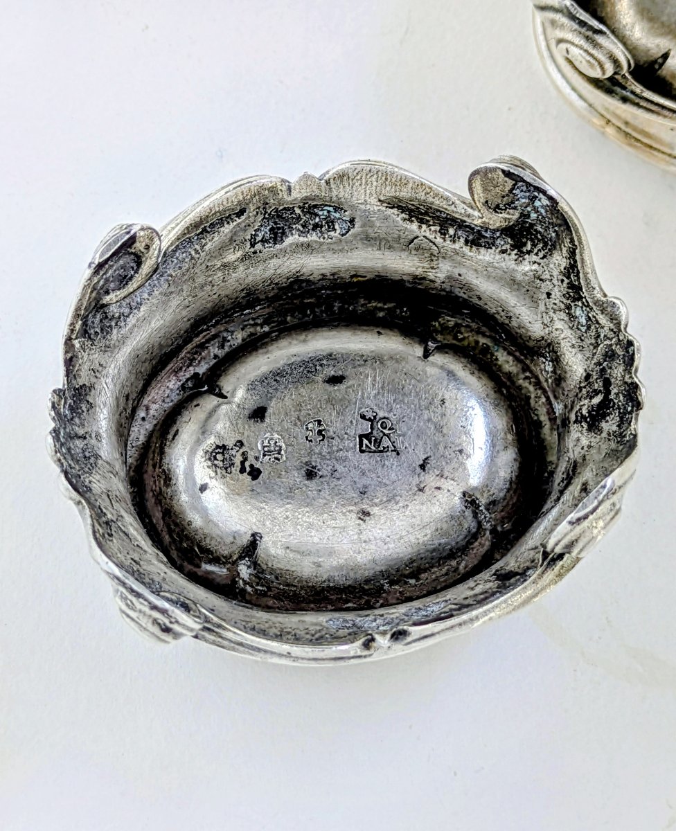 Narbonne  : paire de salières en argent par Jean-Louis Lespinier, 1751-1752-photo-3
