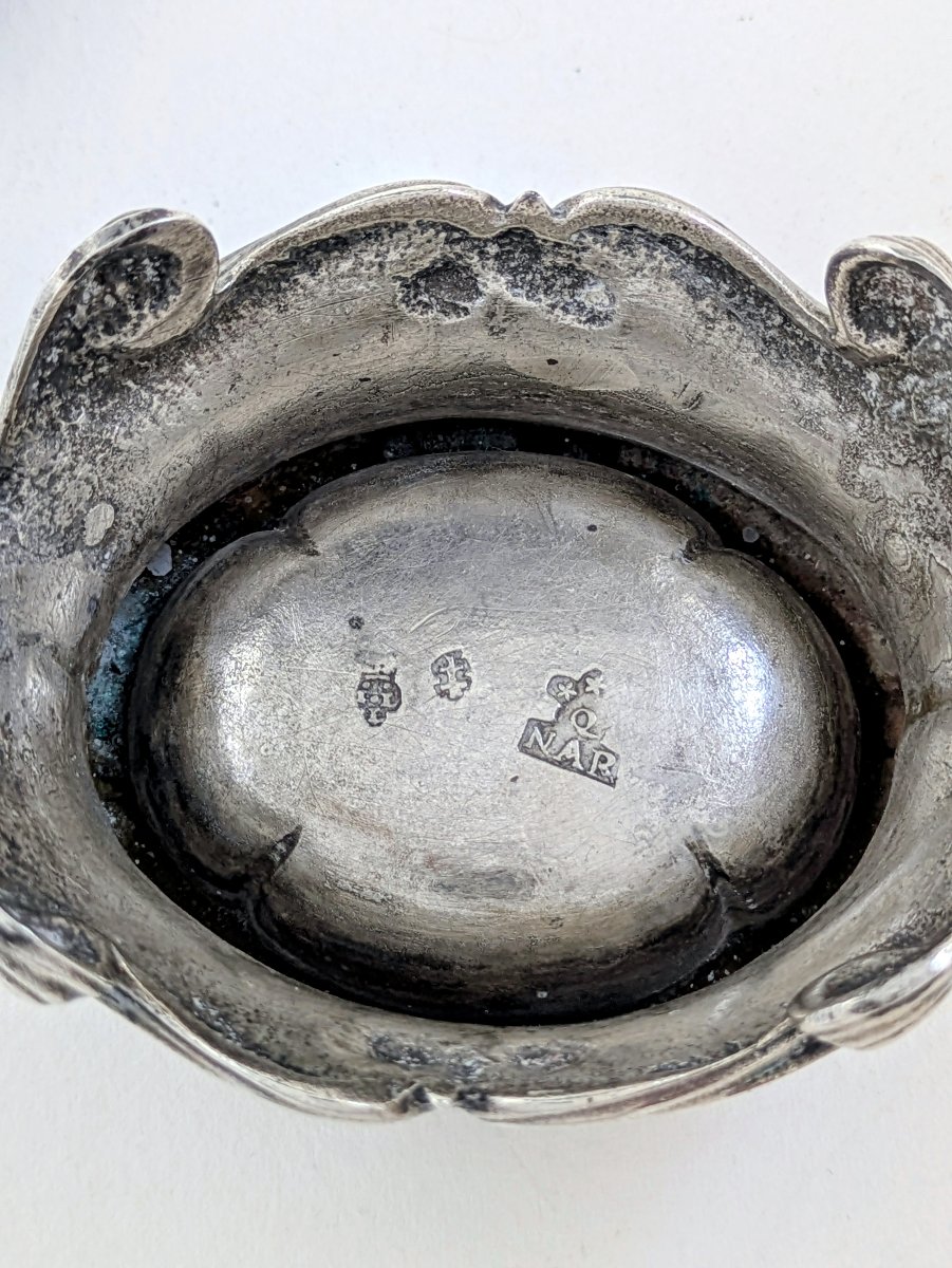 Narbonne  : paire de salières en argent par Jean-Louis Lespinier, 1751-1752-photo-1