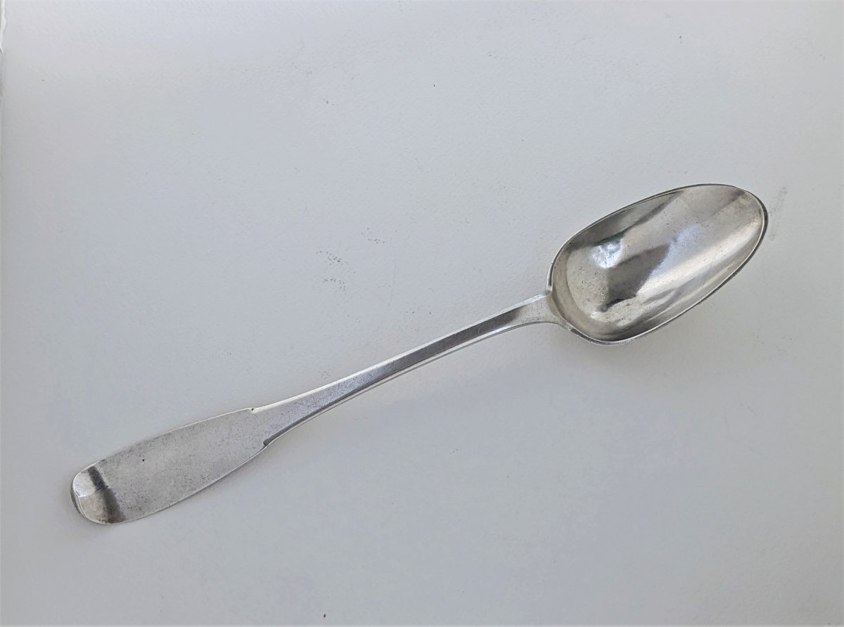 Albi : cuillère à ragoût armoriée en argent par Jean-Bernard Vieuseux, après 1758-photo-4