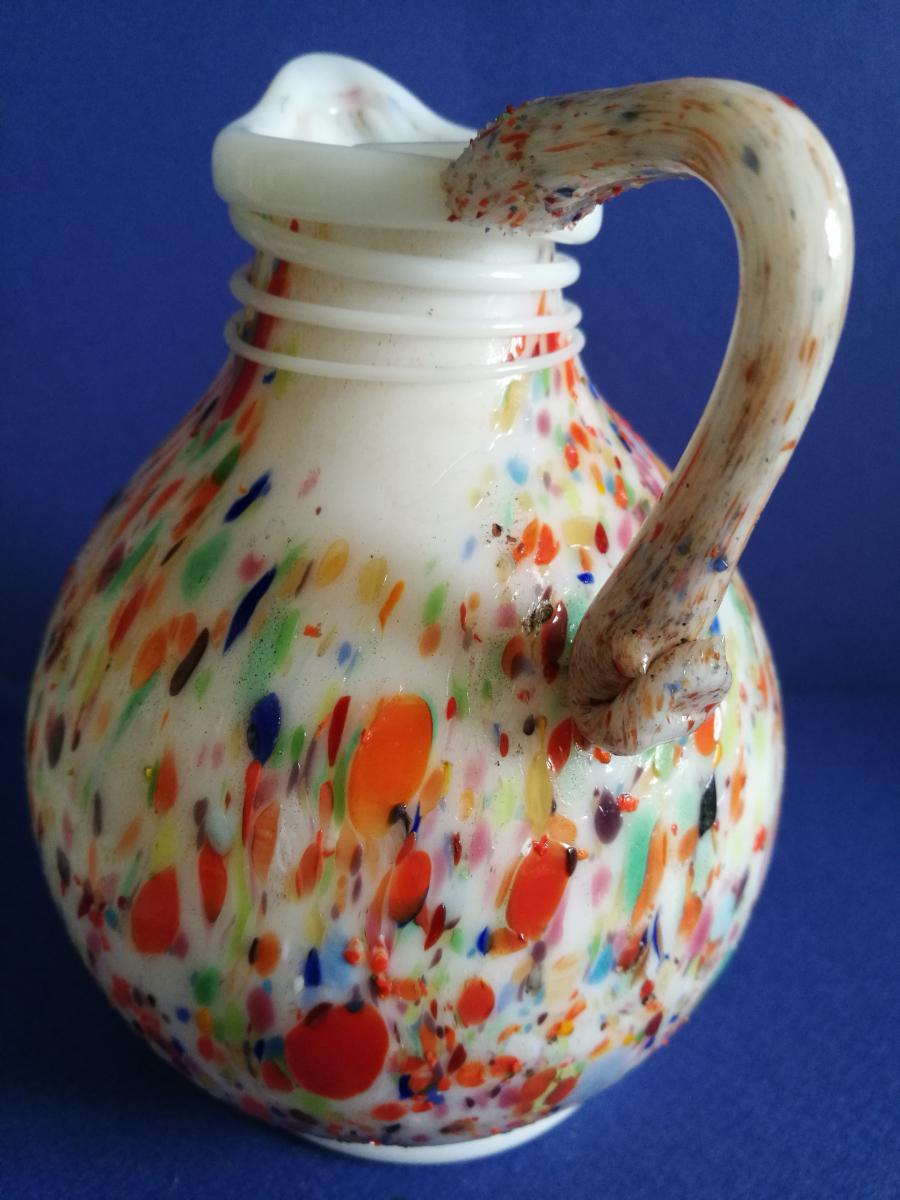 Opaline Glass Pitcher, France, Early XIXth Century-photo-3