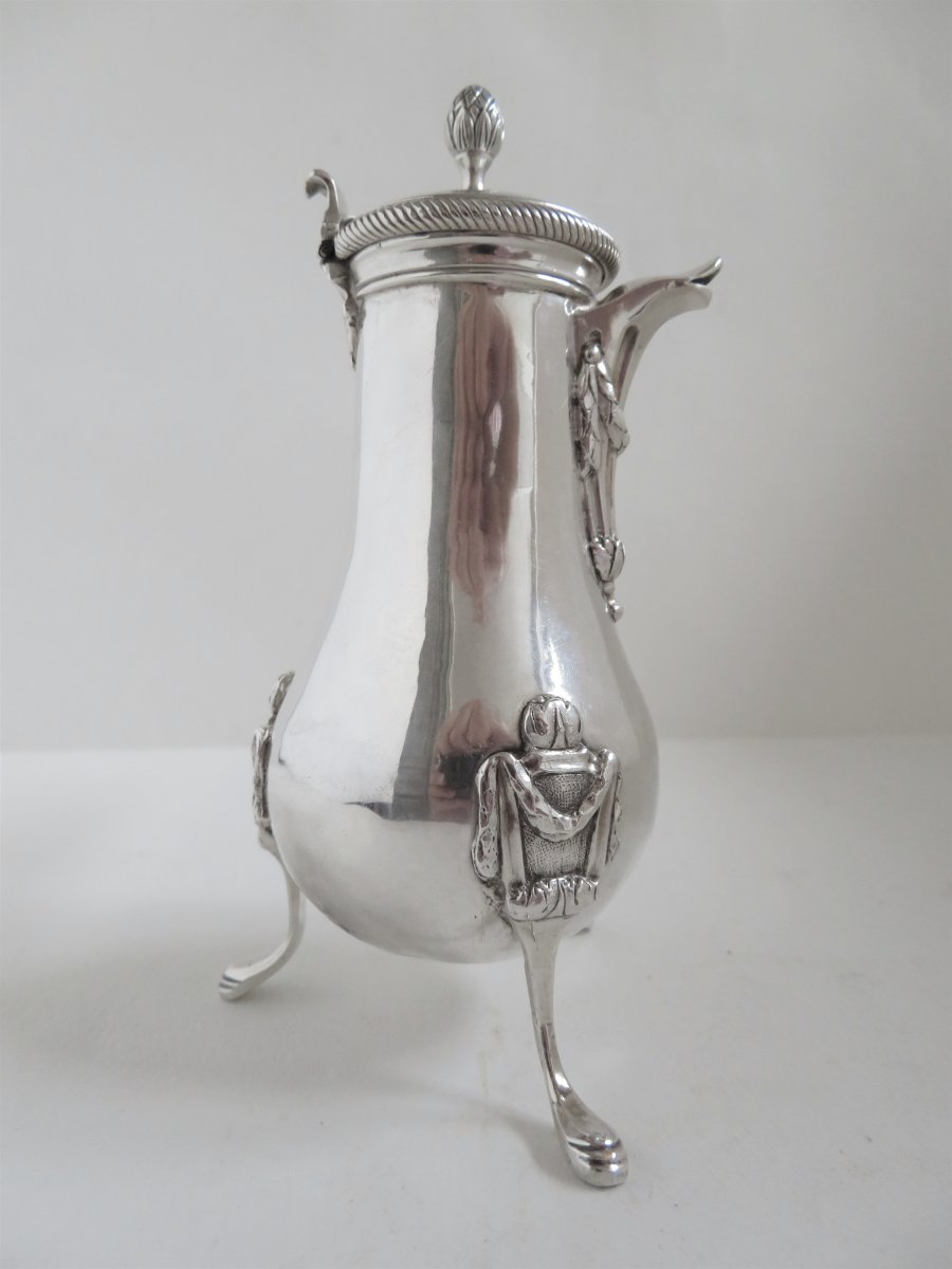  Coffee Pot In Sterling Silver, Paris, 1788-photo-5