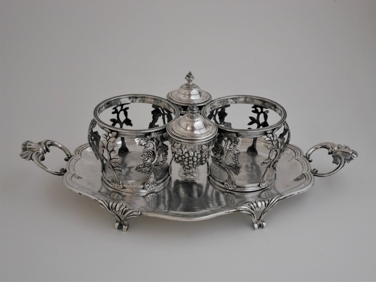 Oil Cruet, Sterling Silver,  Jean-baptiste Vinay, Avignon, Around 1760-photo-2