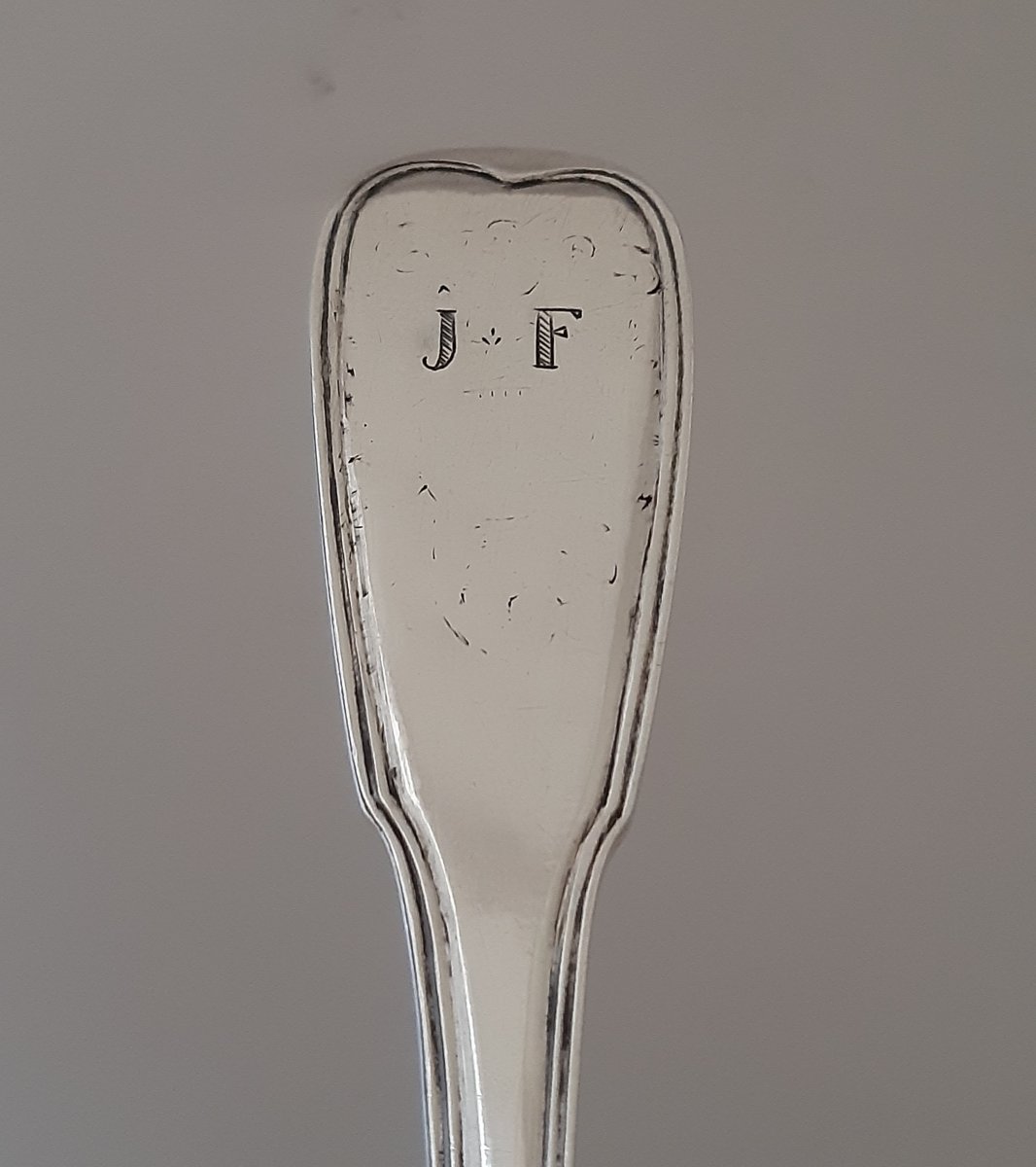 Sugar Spoon , Sterling Silver, Arles (france), 1765-photo-4