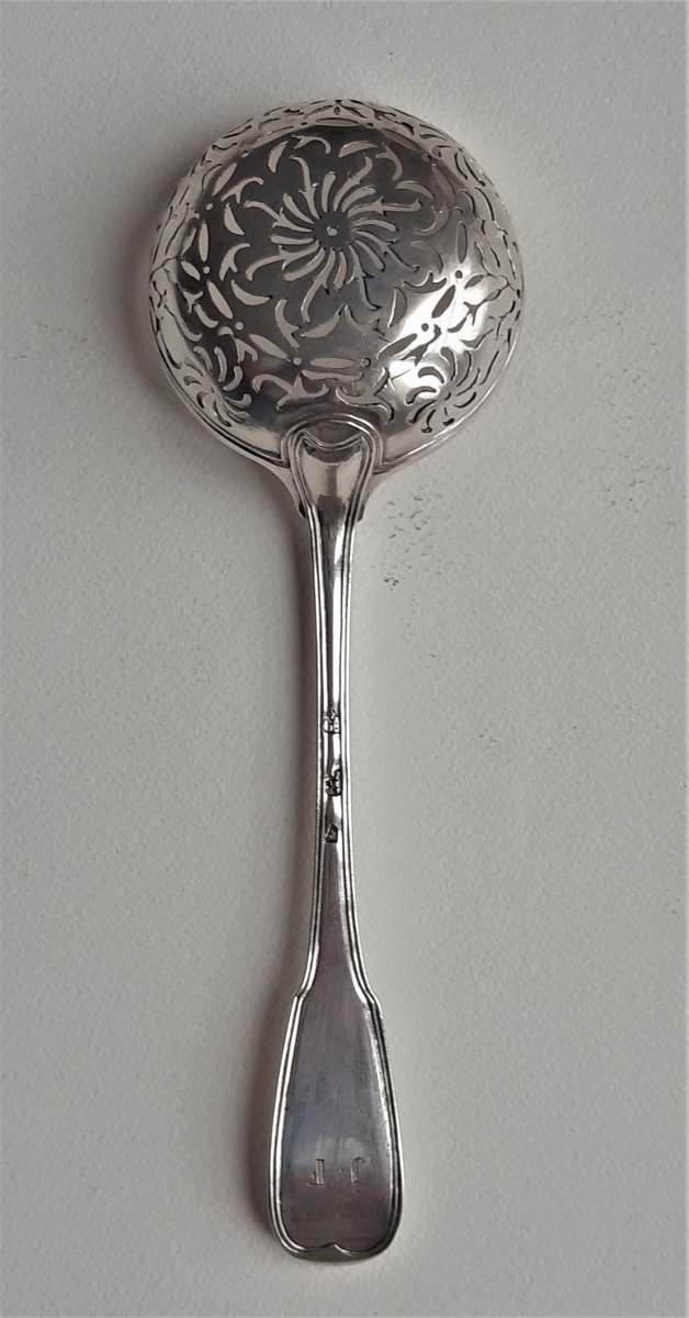 Sugar Spoon , Sterling Silver, Arles (france), 1765