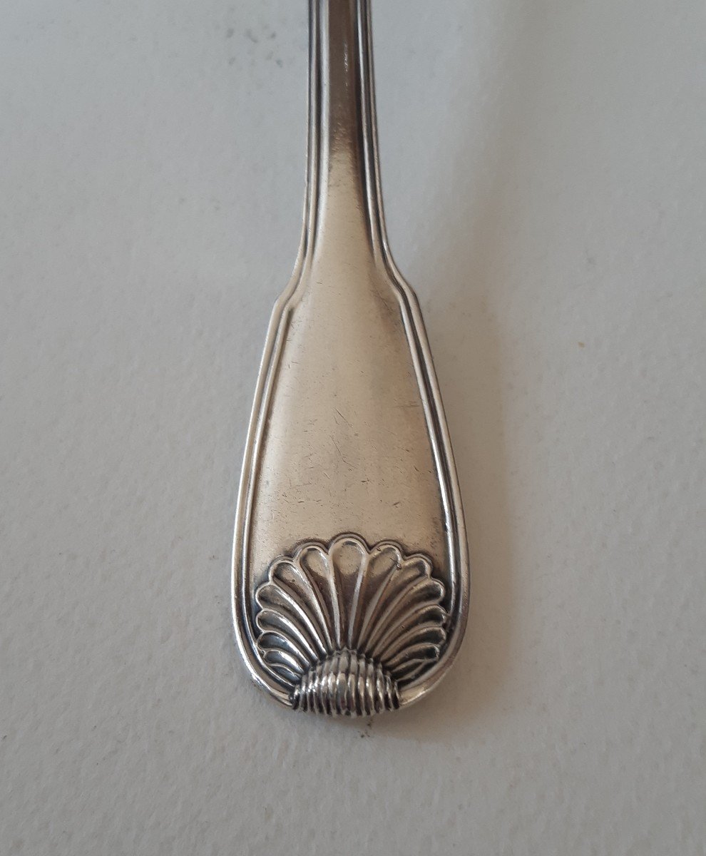 Sugar Spoon, Sterling Silver, Paris By Pierre-nicolas Sommé, 1778-photo-3