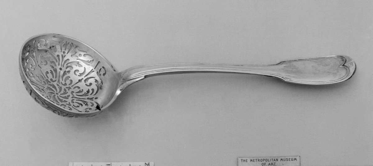 Sugar Spoon, Sterling Silver, Paris By Pierre-nicolas Sommé, 1778-photo-3