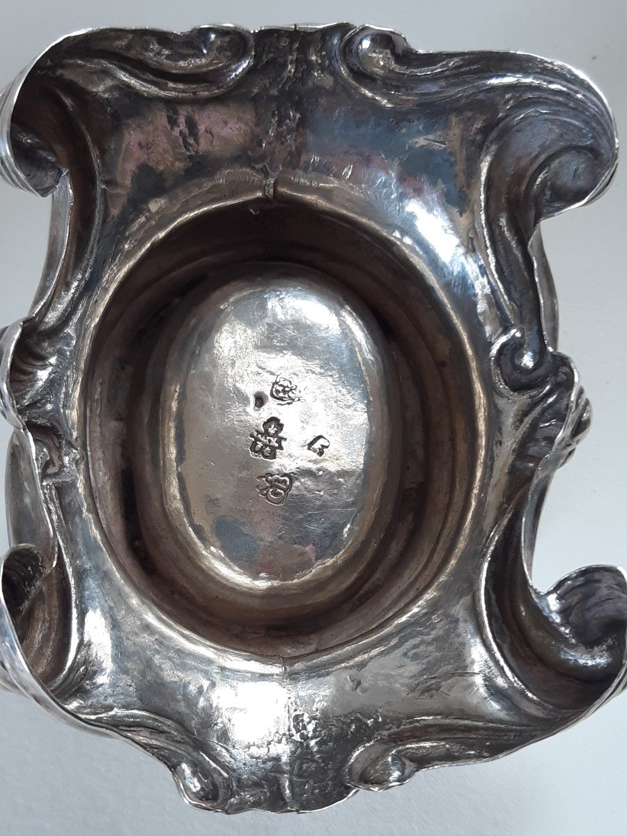 Pair Of Trencher Salt  , Sterling Silver, Guillaume Brunet, Arles, 1774-photo-3