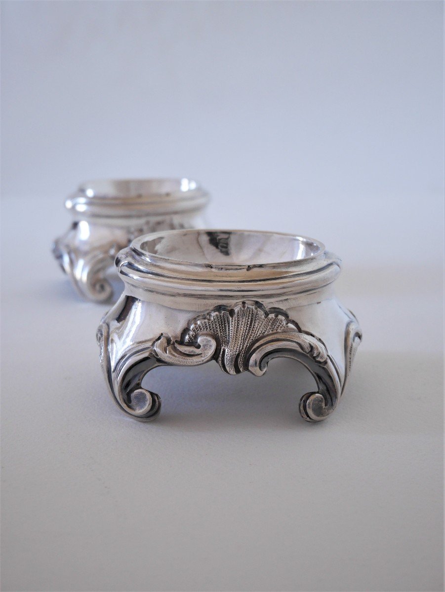 Paire De Salières, Argent, Avignon,  1750-1770-photo-2