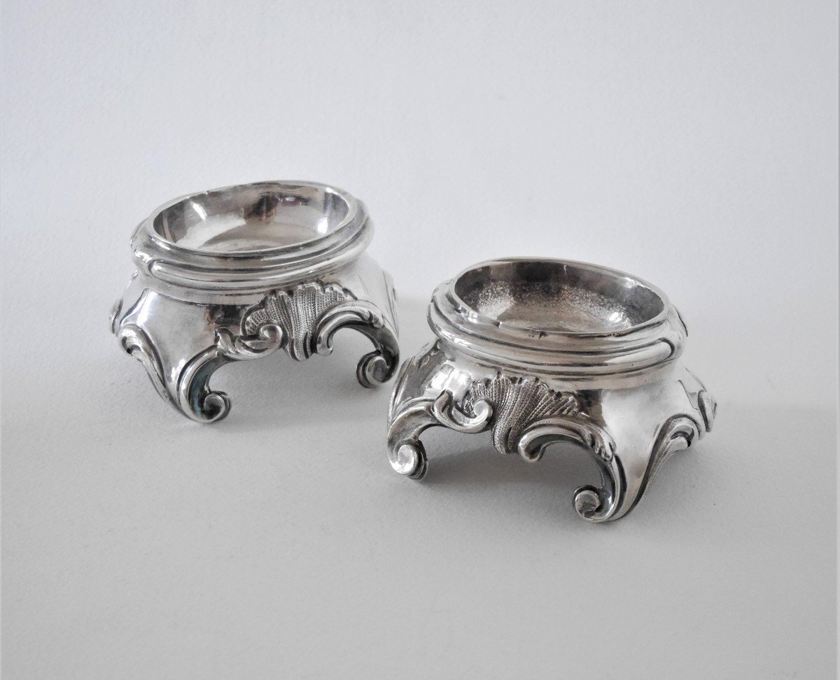 Paire De Salières, Argent, Avignon,  1750-1770