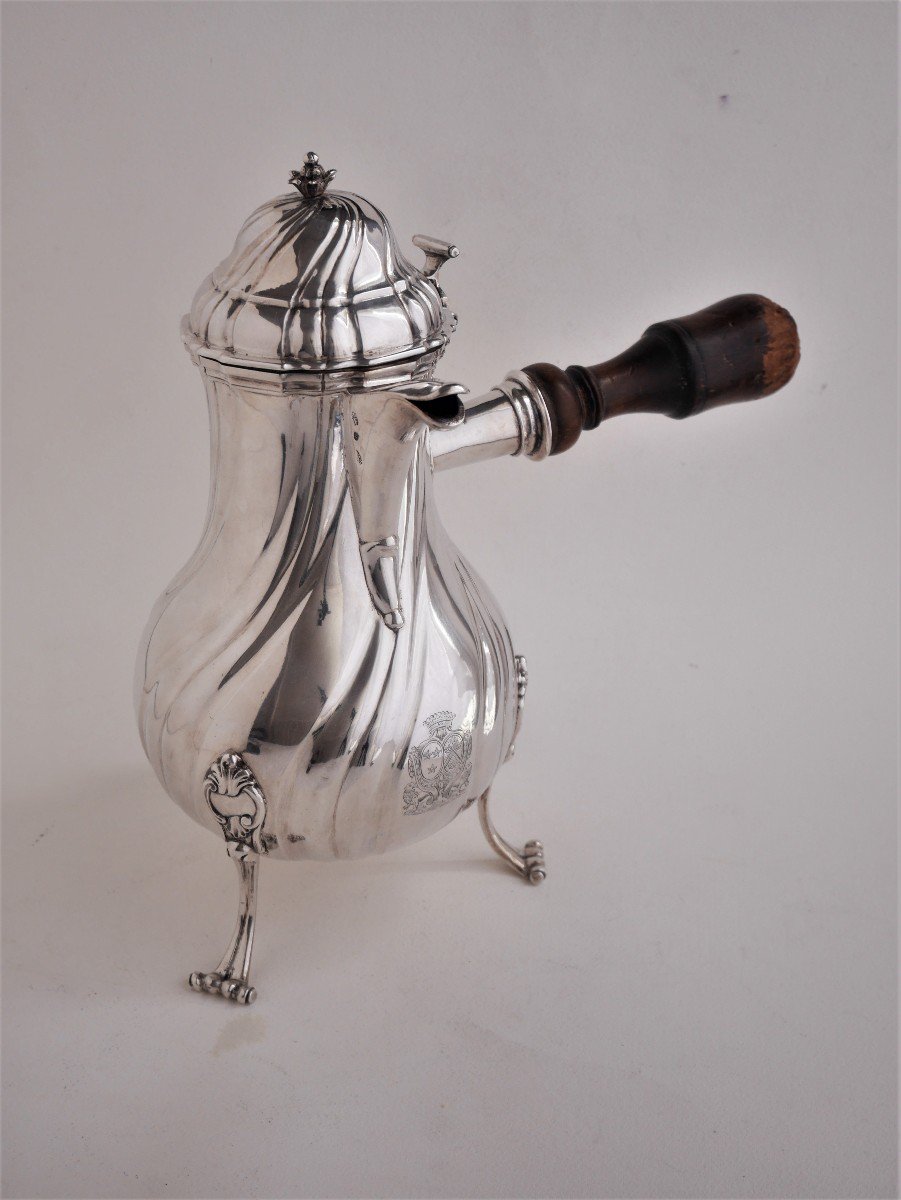 Cafetière En Argent, Aux Armes de Liot de Nortbecourt, Lille, 1775