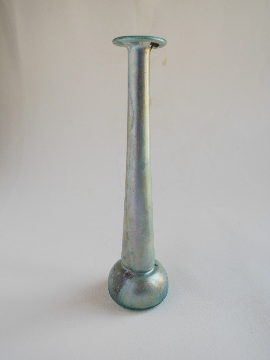 Balsamaire, verre d'époque romaine, II-IIIe siècle-photo-2