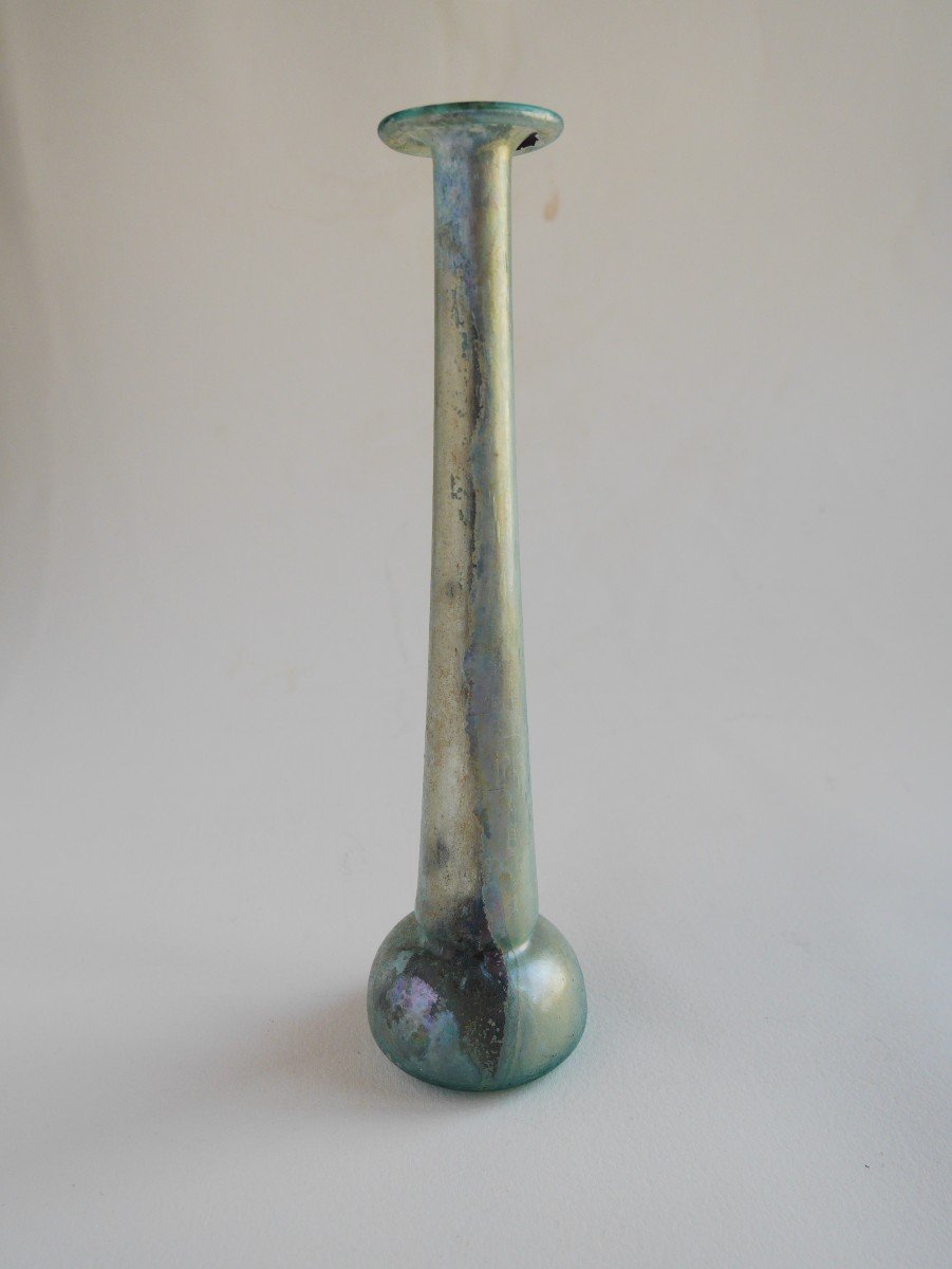 Balsamarium, Roman Glass, 2nd-3rd Century-photo-3