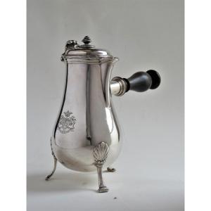 Silver Chocolate Pot By Jean Deharchies, Paris, 1736-1737