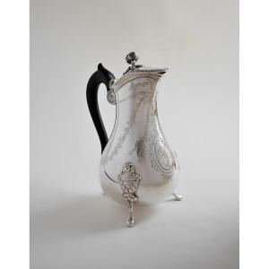 Jug, Silver Coffee Pot By Jean-antoine Bonhomme, Paris, 1780-1781