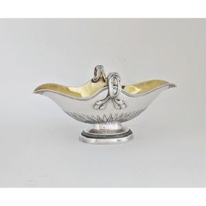 Sterling And Gilt Silver Sauce Boat By Alberti, Strasbourg, 1789