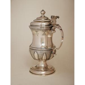 Baluster Mustard Pot, Silver, Jean Petitjean, Namur, 1753