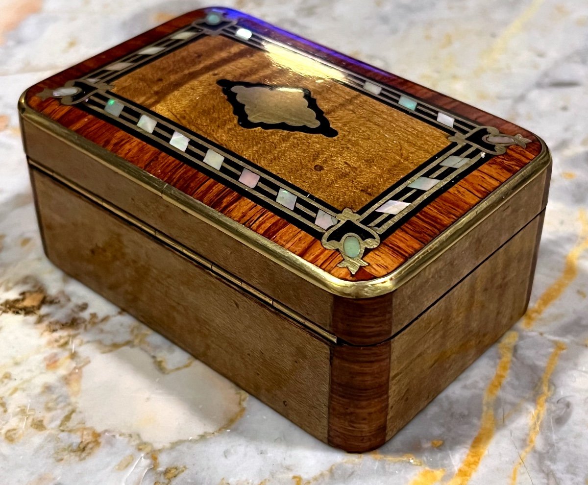 Small Box Napoleon III Marquetry Box-photo-3