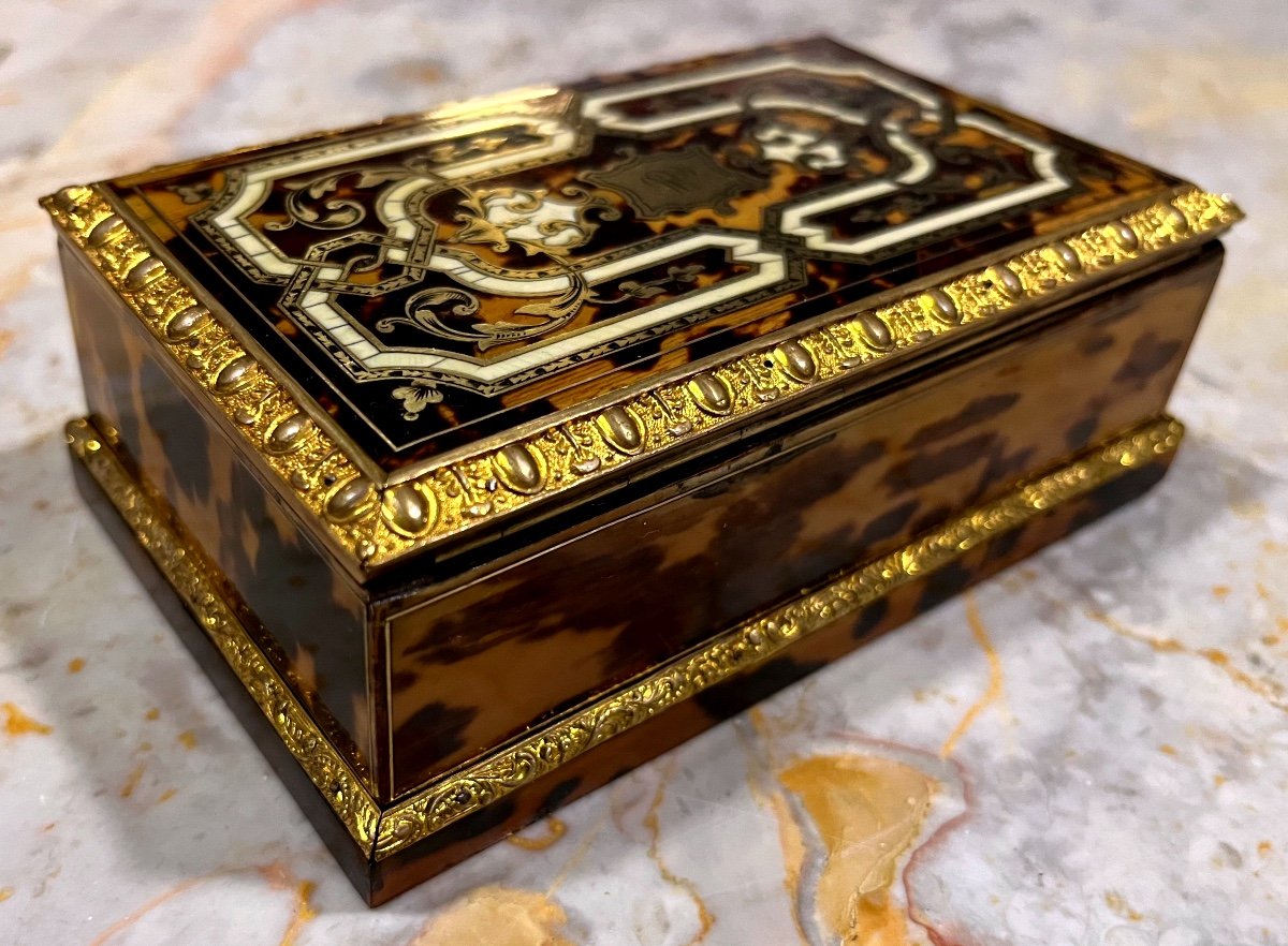 Box Jewelry Box Napoleon III Marquetry Boulle Bronze Nineteenth-photo-2