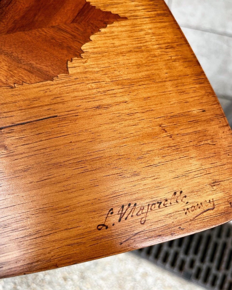 Louis Majorelle Art Nouveau Tea Table 1900 Hazelnut Mouse-photo-1