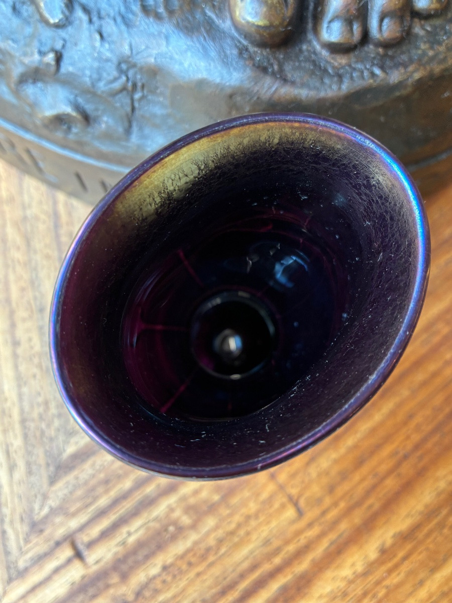 Petit Vase Louis Comfort TIFFANY New York Favrille glass 1900-photo-2