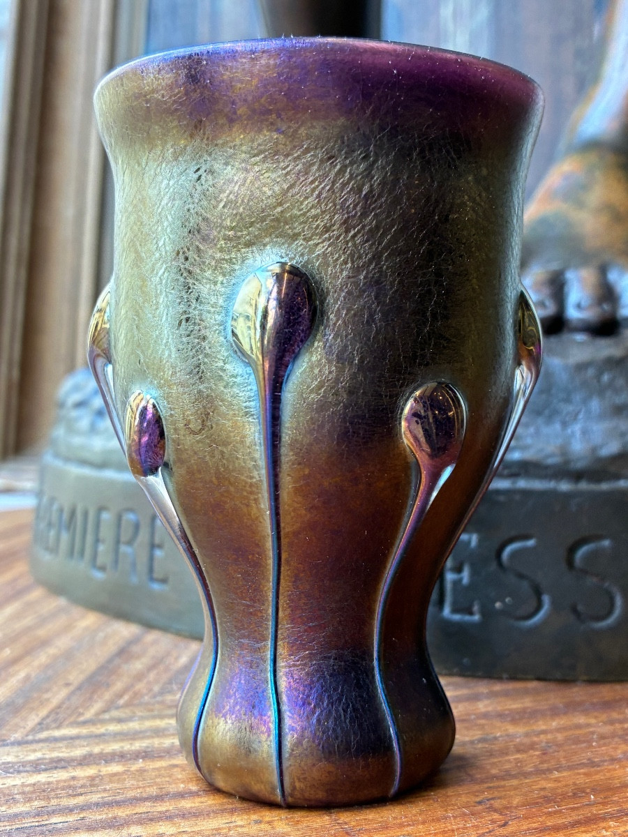 Petit Vase Louis Comfort TIFFANY New York Favrille glass 1900