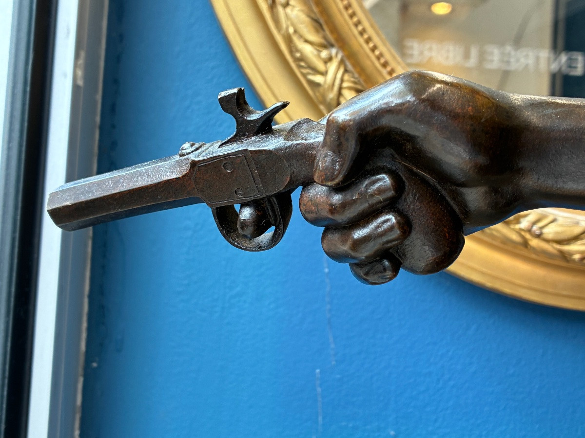Massimiliano CONTINI (1850 - ?)  "La Première Impression" Épreuve en Bronze H 85cm  -photo-3