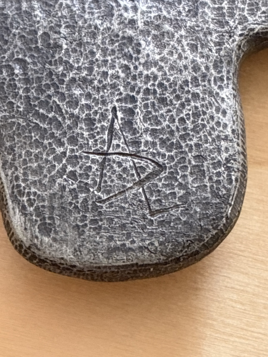Croix pectorale signée Arlette Laurent-Dray XX étain -photo-3