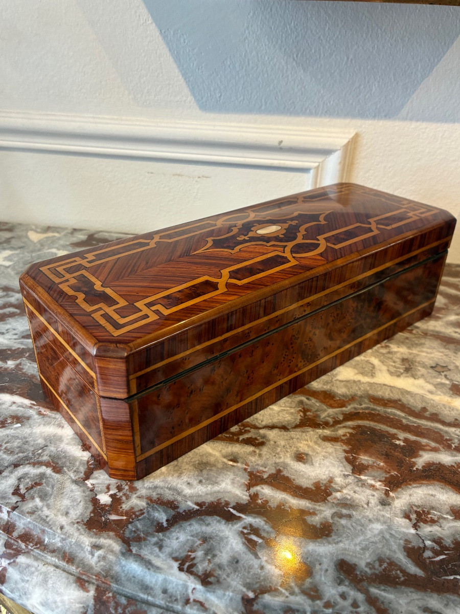 Napoleon III Glove Box In 19th Century Marquetry-photo-2
