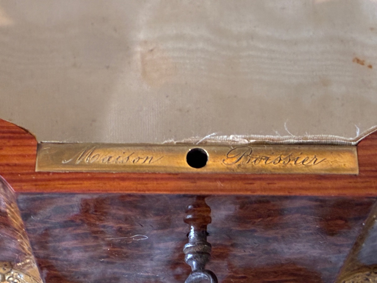 Large Nap III Marquetry Chocolate / Confectionery Box Signed Maison Boissier-photo-2