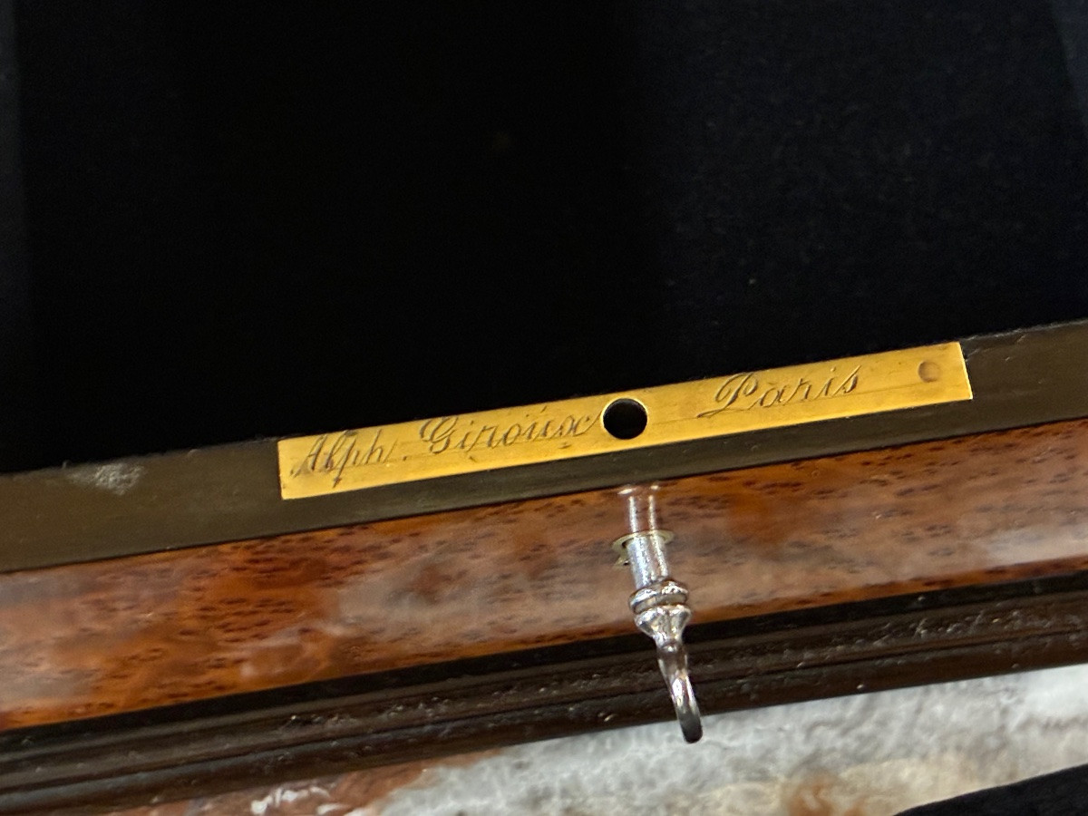 Coffret Boîte à Montre Marqueterie Ép Napoléon III Signé Alphonse Giroux -photo-2