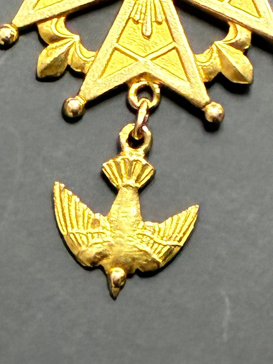 Huguenot Cross In 18-carat Gold - 6.4g - Signed Becker - Early 20th Century-photo-2