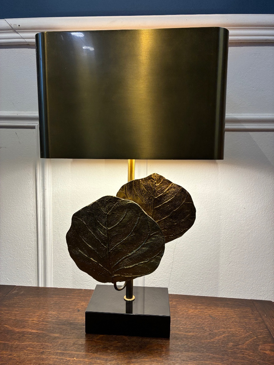 Lampe « Guadeloupe » – Maison Charles circa 1970 – Bronze doré – Signée