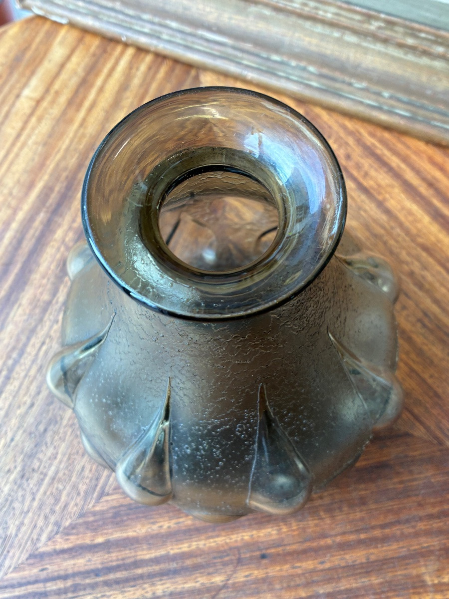 Blown Glass Vase With A Droplet Decoration, 20th Century-photo-2