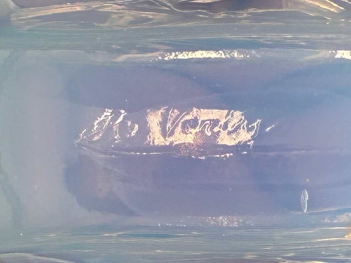 Jardinière verre opalescent signé A. Verlys France art deco-photo-1