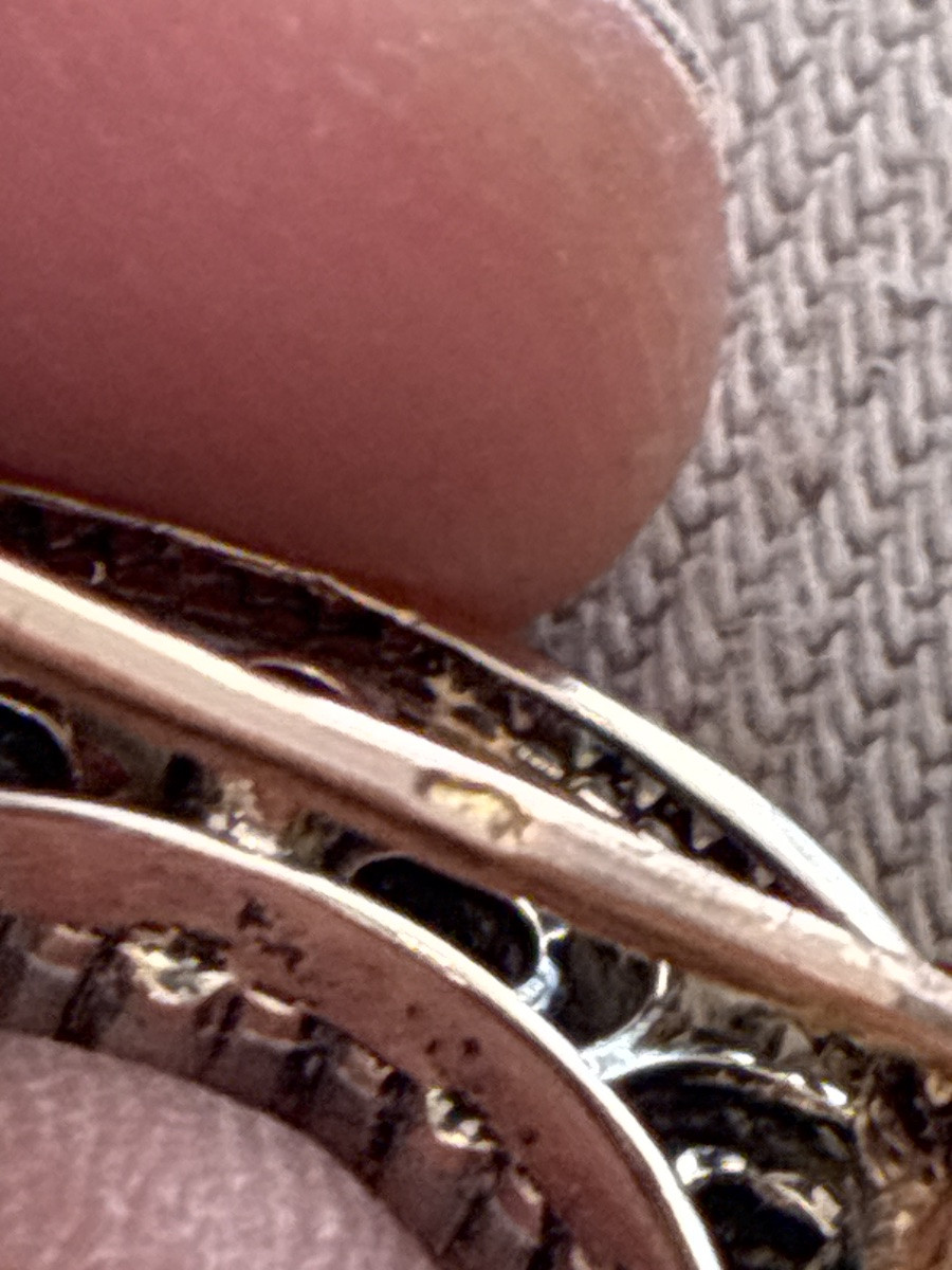 Antique 18k Gold Horseshoe Brooch, Diamonds And Sapphires - Belle époque-photo-3