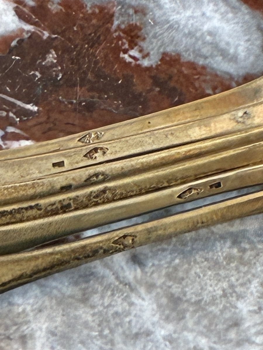 6 Cuillères en Vermeil Argent dans leur Écrin d’Origine, Époque Consulat Empire -photo-1