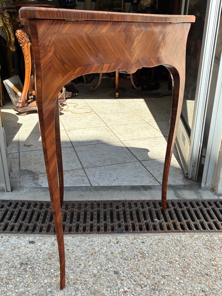 Table de toilette en éventail du XIXᵉ siècle, dans le goût du XVIIIᵉ siècle, de style Louis XV-photo-4