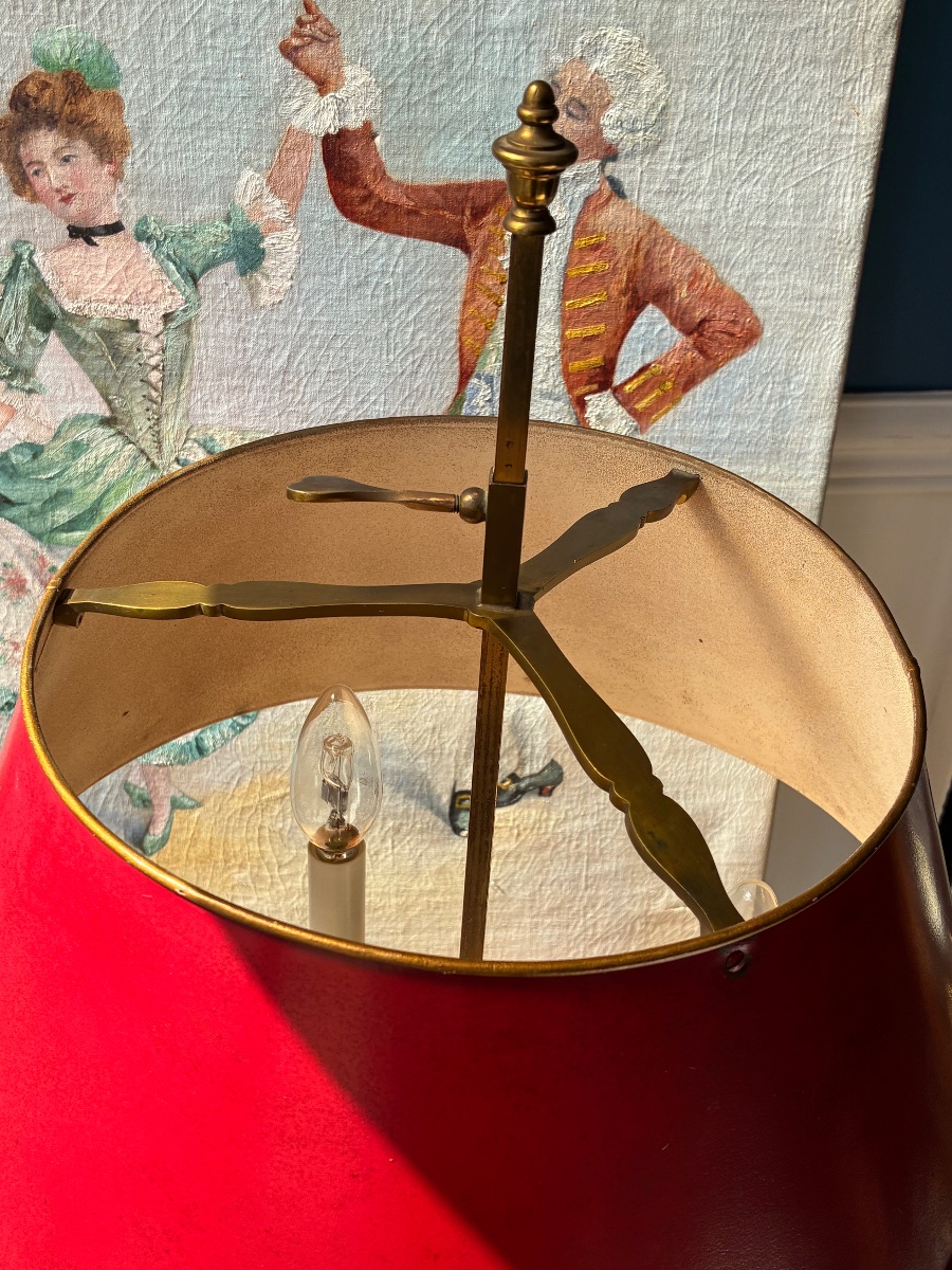 Three-light Bronze Hot-water Bottle Lamp – Morand Paris, 20th Century -photo-4