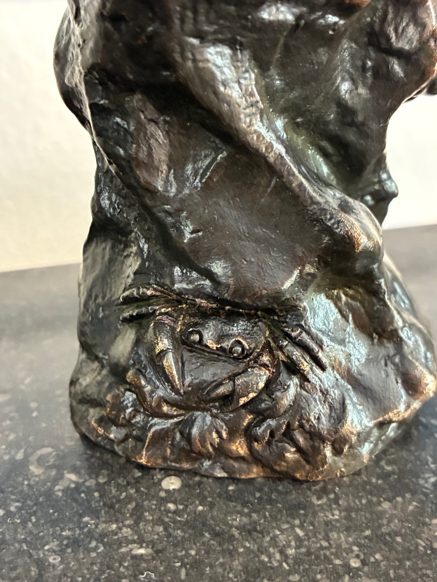 Antoine Bofill – Jeune pêcheur aux crabes – Bronze, fonte Léon Virlet, vers 1900-photo-2