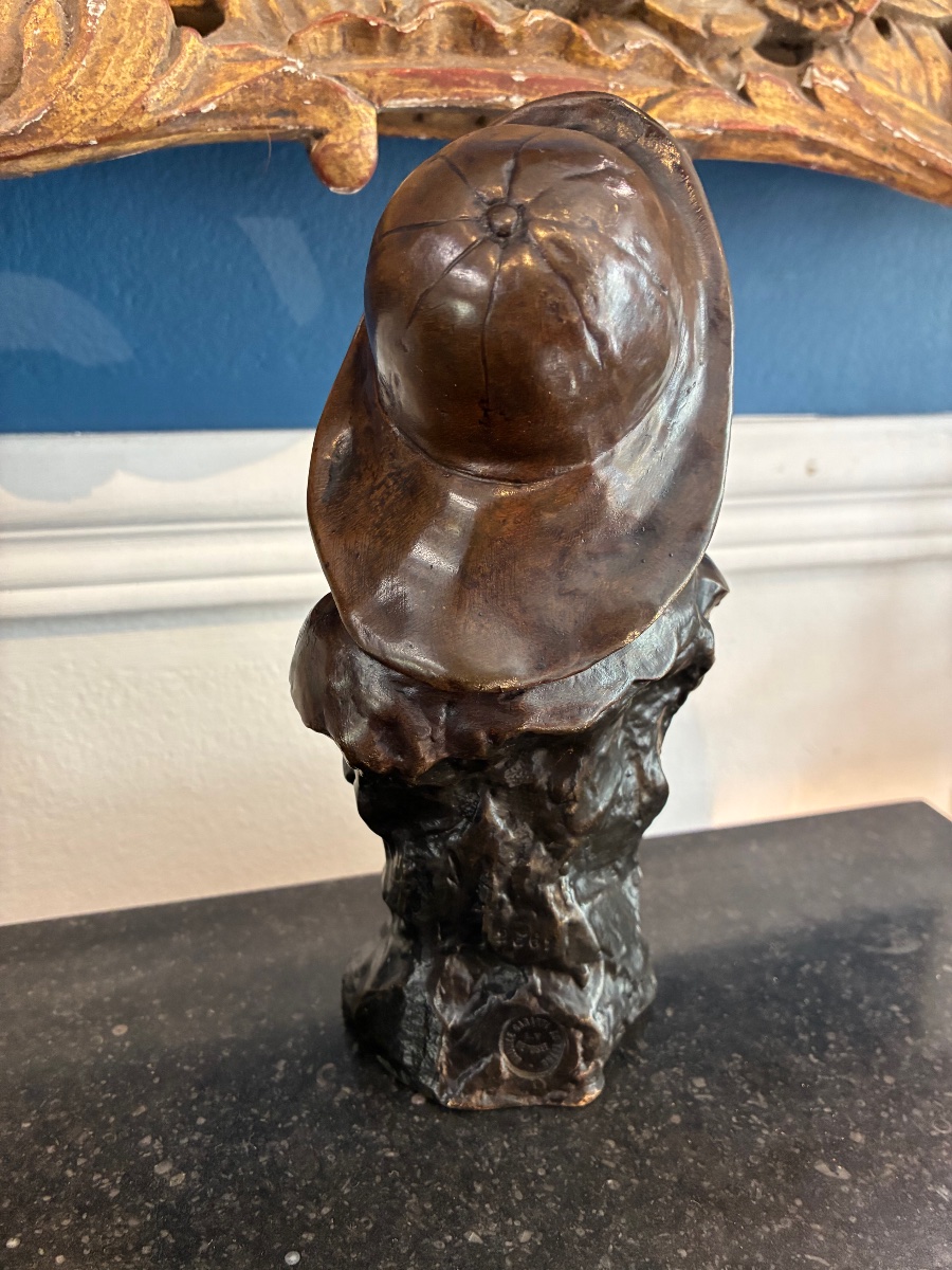 Antoine Bofill – Jeune pêcheur aux crabes – Bronze, fonte Léon Virlet, vers 1900-photo-2