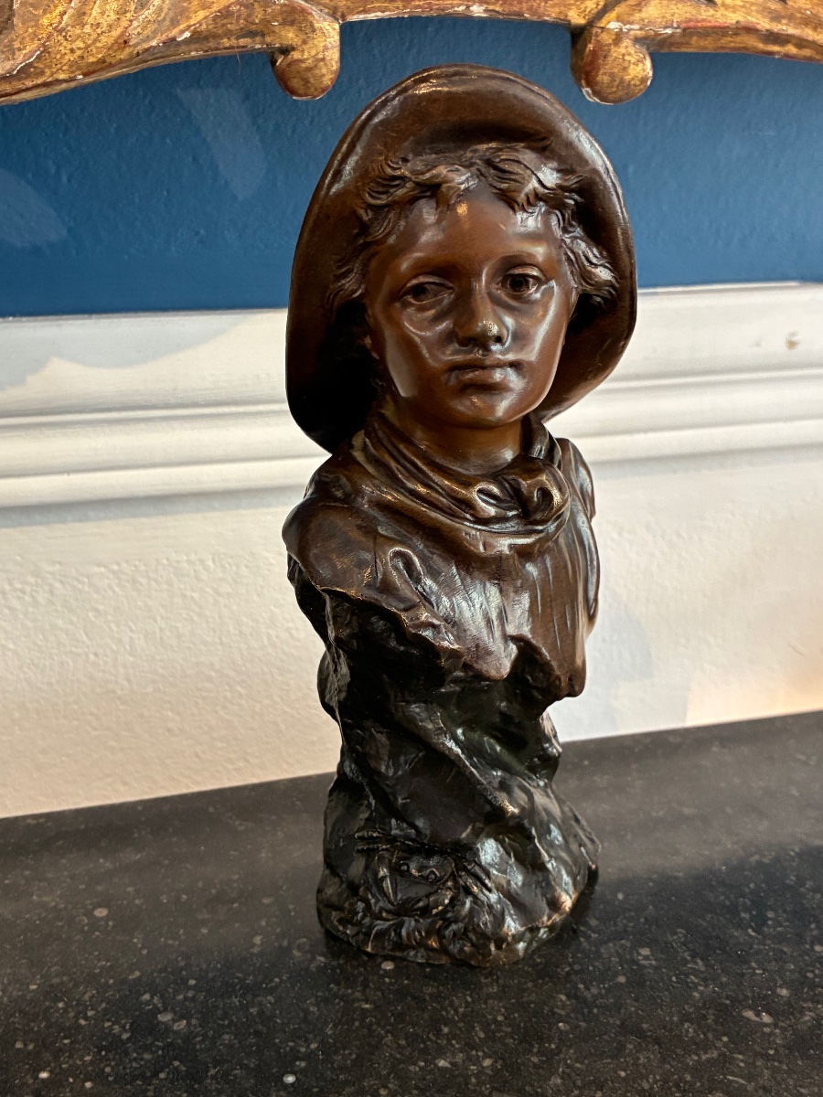 Antoine Bofill – Jeune pêcheur aux crabes – Bronze, fonte Léon Virlet, vers 1900-photo-4