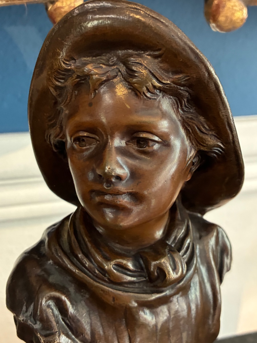 Antoine Bofill – Jeune pêcheur aux crabes – Bronze, fonte Léon Virlet, vers 1900-photo-6