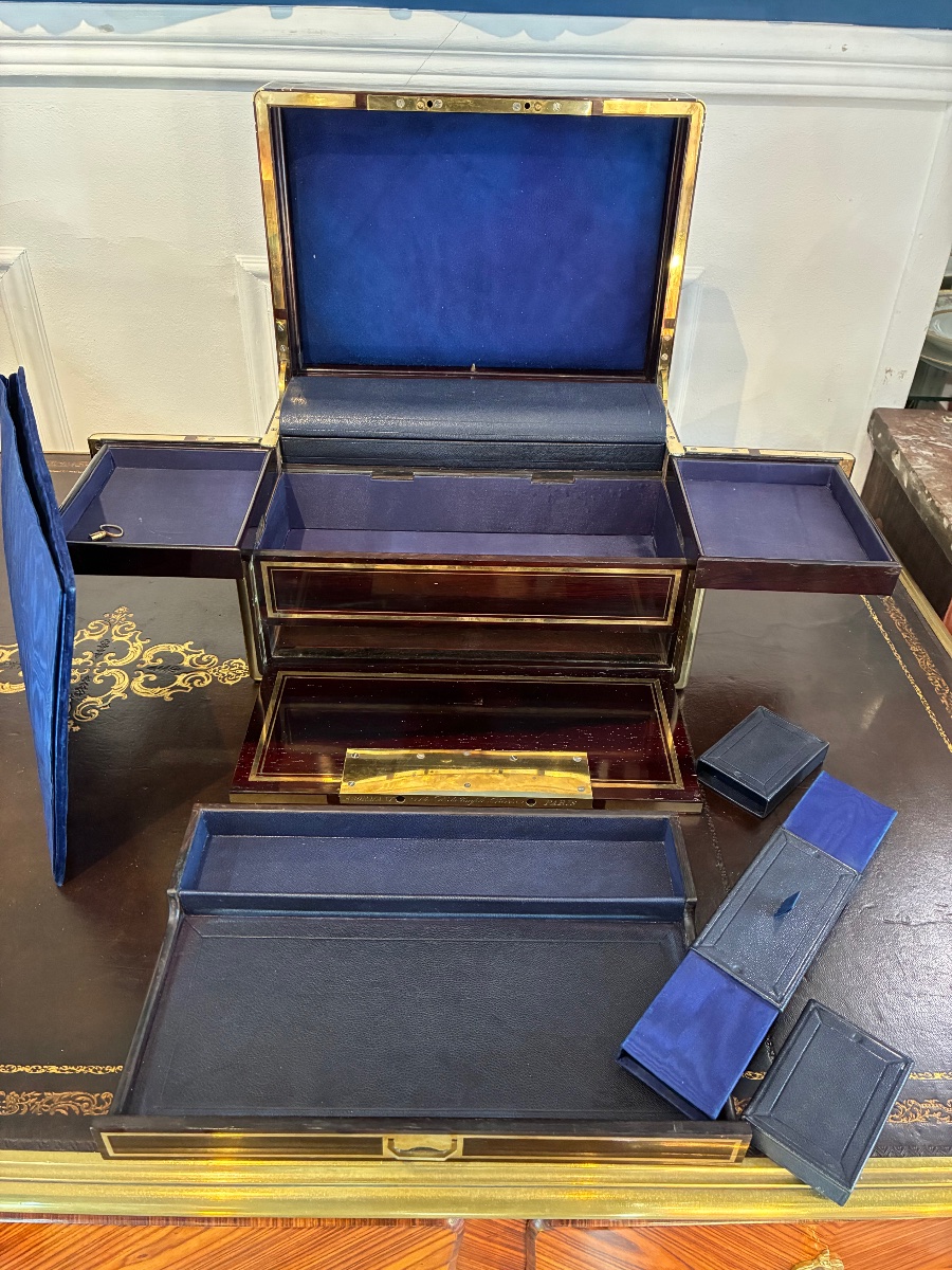 Coffret de voyage bijoux montre signé Paul Sormani – Époque Napoléon III, vers 1854-1867-photo-5