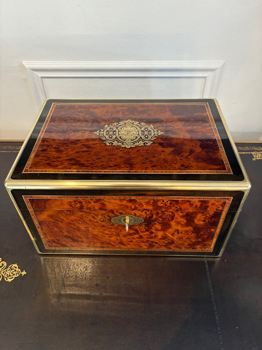 Coffret de voyage bijoux montre signé Paul Sormani – Époque Napoléon III, vers 1854-1867