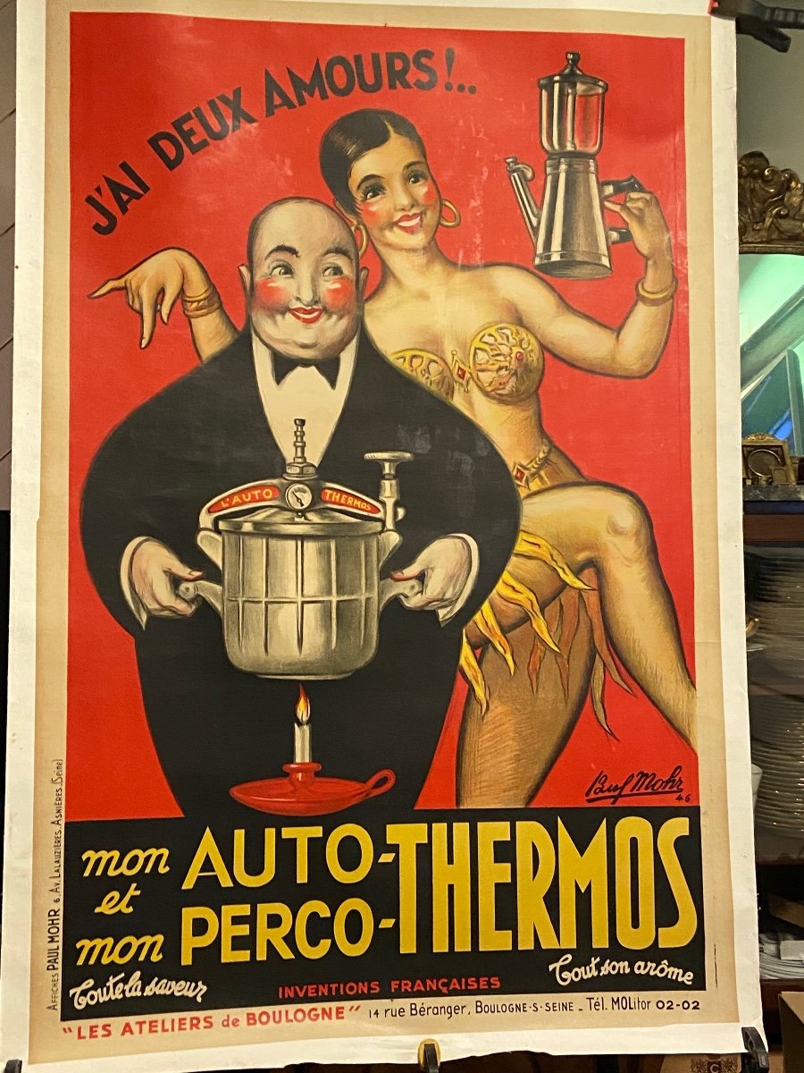 Affiche Thermos Joséphine Baker Paul Mohr 1946-photo-1