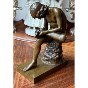 Spinario Bronze Thorn Shooter Founder Thiebaut Frères Paris 19th