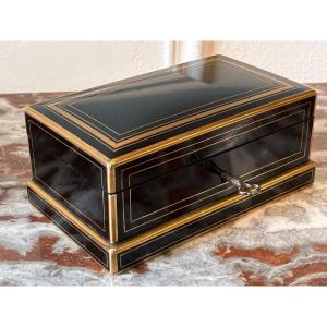 Petit coffret Napoléon III à compartiment secret XIXe 