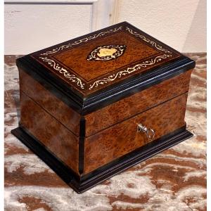 Coffret Boîte à Montre Marqueterie Ép Napoléon III Signé Alphonse Giroux 